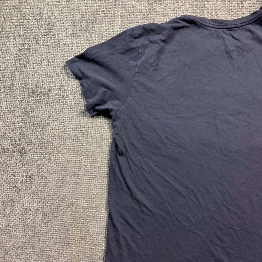 Armani Exchange Graphic T-Shirt Mens Medium Navy Blue Chenille Logo Applique - Picture 9 of 11